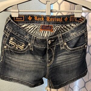 Rock Revival Women's Dark Blue Jean Shorts